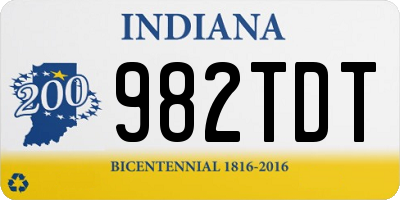 IN license plate 982TDT