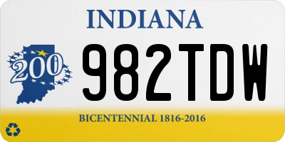 IN license plate 982TDW