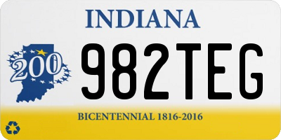 IN license plate 982TEG