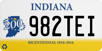 IN license plate 982TEI