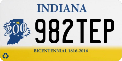 IN license plate 982TEP