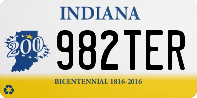 IN license plate 982TER