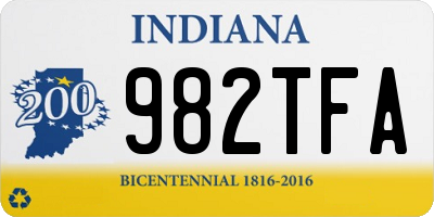 IN license plate 982TFA