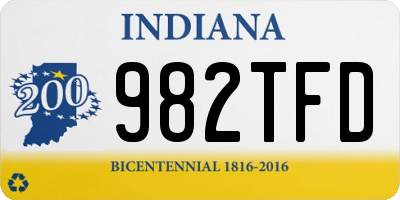 IN license plate 982TFD