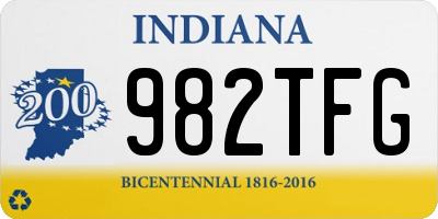 IN license plate 982TFG