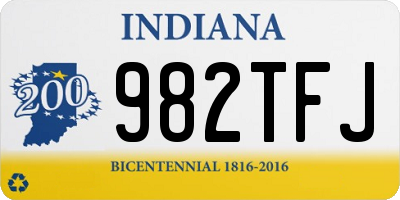 IN license plate 982TFJ