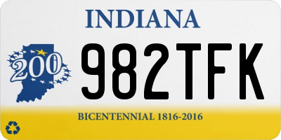 IN license plate 982TFK