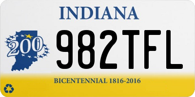 IN license plate 982TFL