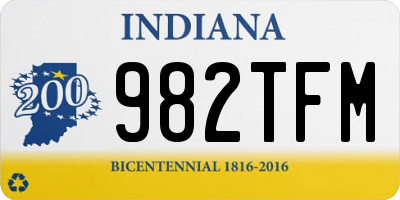 IN license plate 982TFM