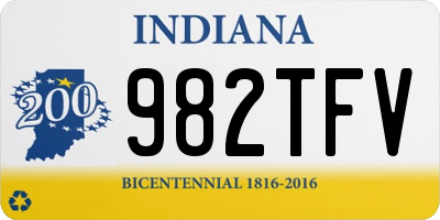 IN license plate 982TFV