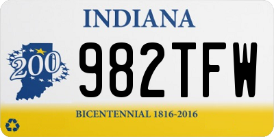 IN license plate 982TFW