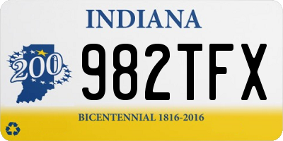 IN license plate 982TFX