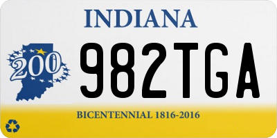 IN license plate 982TGA