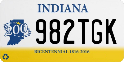 IN license plate 982TGK