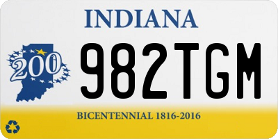 IN license plate 982TGM