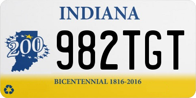 IN license plate 982TGT