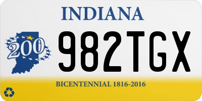 IN license plate 982TGX