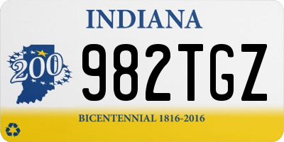 IN license plate 982TGZ