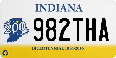 IN license plate 982THA