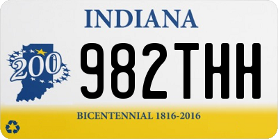 IN license plate 982THH