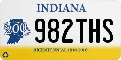 IN license plate 982THS