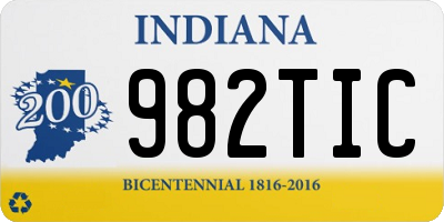 IN license plate 982TIC