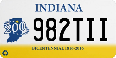 IN license plate 982TII