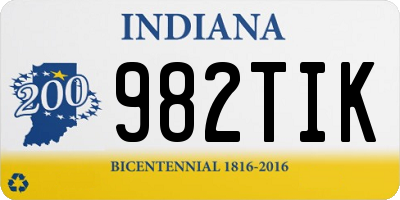 IN license plate 982TIK