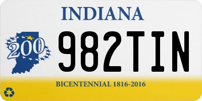 IN license plate 982TIN