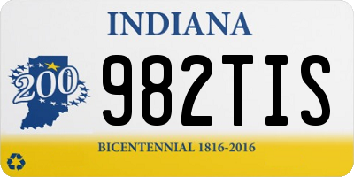 IN license plate 982TIS