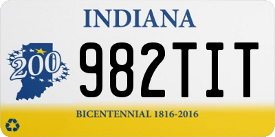 IN license plate 982TIT