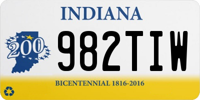IN license plate 982TIW