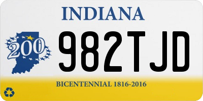 IN license plate 982TJD