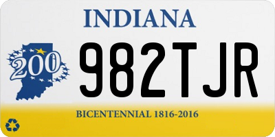 IN license plate 982TJR