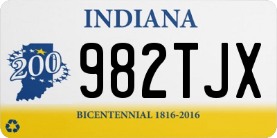 IN license plate 982TJX