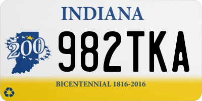 IN license plate 982TKA