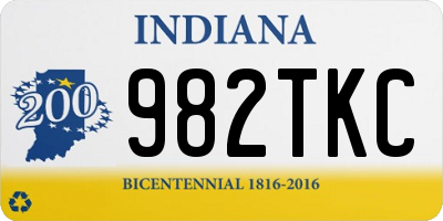 IN license plate 982TKC