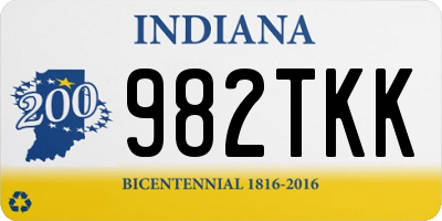 IN license plate 982TKK