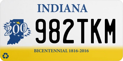 IN license plate 982TKM