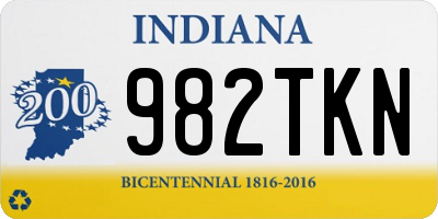IN license plate 982TKN