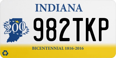 IN license plate 982TKP