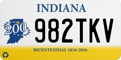 IN license plate 982TKV