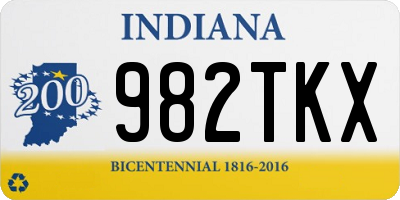 IN license plate 982TKX