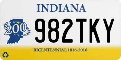IN license plate 982TKY