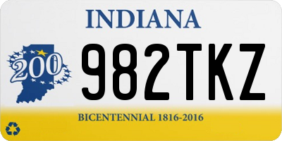 IN license plate 982TKZ