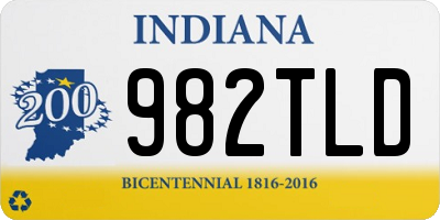 IN license plate 982TLD
