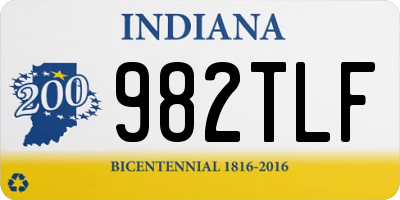 IN license plate 982TLF