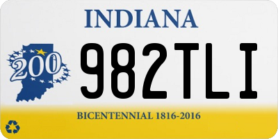 IN license plate 982TLI