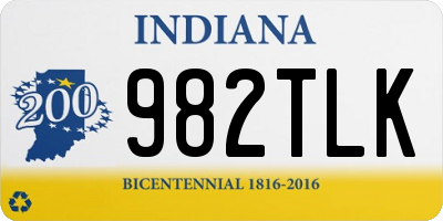IN license plate 982TLK