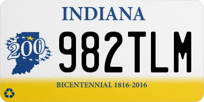 IN license plate 982TLM